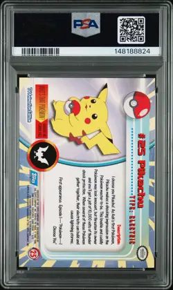 1999 TOPPS POKEMON TV #25 PIKACHU PSA AUTHENTIC AUTO 10 - Image 2