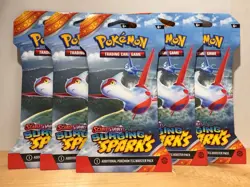 Pokemon Surging Sparks Sleeved Booster Pack Lot of 5 Sealed SV8 TCG - Image 1