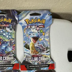 Pokemon Scarlet & Violet Stellar Crown Booster Pack 10 Sealed Sleeves! - Image 4