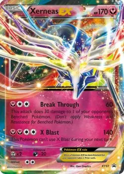 Xerneas EX XY07 Holo Promo XY Promo Pokemon Moderately Played - Image 1
