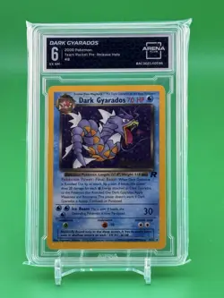 Dark Gyarados PRERELEASE PROMO HOLO 8/82 Team Rocket Pokemon Arena Club 6 - Image 1