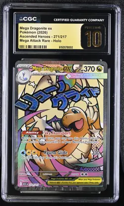 Mega Dragonite EX 271/217 Attack Rare Holo Pokemon CGC 10 Pristine - Image 1