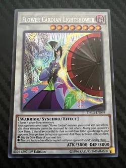 Yugioh Flower Cardian Lightshower DRL3-EN039 Secret Rare 1st Ed NM - Image 1