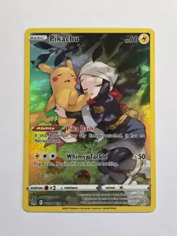 Pikachu TG05/TG30 Lost Origin Full Art Holo Pokemon Card - Near Mint - Image 1
