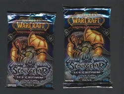 World Of Warcraft TCG Scourgewar Icecrown Boosters (2) NEW WOW Card Game - Image 1