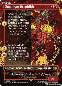 Summon: Brynhildr (Borderless) EN [FIN - 366] - NM TCG MTG - Image 1