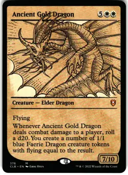 Commander Legends: Battle for Baldur's Gate #376 Ancient Gold Dragon (Showcase) - Image 1