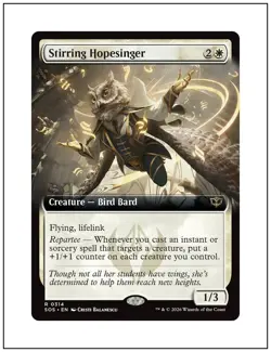 1x Stirring Hopesinger, Secrets of Strixhaven, Extended Art, Magic MTG NM - Image 1