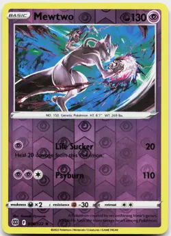 Mewtwo 056/172 Rare Brilliant Stars Pokemon Reverse Holo Near Mint - Image 1