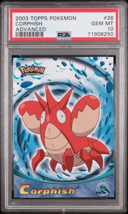 2003 TOPPS POKEMON ADVANCED #26 CORPHISH PSA 10 (Pop 1 of 2) - Image 1