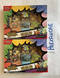 Pokemon TCG 2x Lot Ascended Heroes First Partners Deluxe Pin Collection / NEW - Image 1
