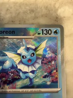 Pokemon Prismatic Evolutions Vaporeon Master Ball Holo 022/131 - Image 3