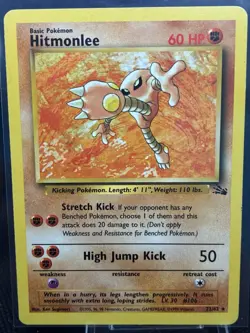 Pokemon TCG Hitmonlee Fossil 22 Unlimited Rare, Lightly Played - Image 2