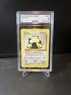 1999 Pokemon Jungle Snorlax Non Holo #27 AGS 9 Vintage WOTC - Image 1
