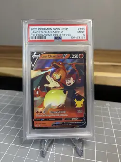 Pokemon TCG 2021 Lance's Charizard V SWSH133 SWSH Promo Holo PSA 9 - Image 3