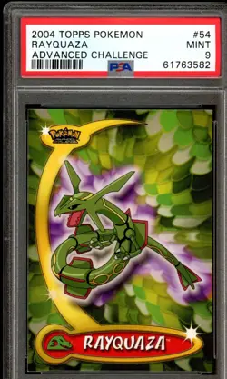 PSA 9 Mint 2004 Topps Pokemon Advanced Challenge Rayquaza Card #54 - Image 1