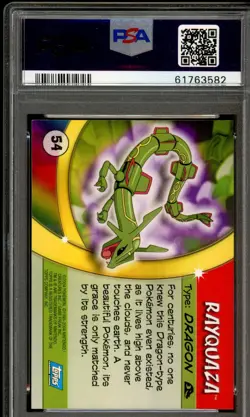 PSA 9 Mint 2004 Topps Pokemon Advanced Challenge Rayquaza Card #54 - Image 2