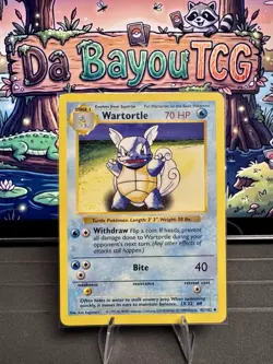 Pokemon Wartortle 42/102 Base Set Shadowless Uncommon - Image 1