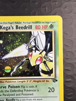 Koga's Beedrill 9/132 Gym Challenge Holo Rare WoTC Pokemon 2000 HP - Image 4
