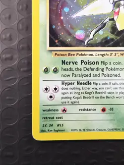 Koga's Beedrill 9/132 Gym Challenge Holo Rare WoTC Pokemon 2000 HP - Image 5