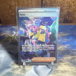 Pokemon Iono SIR Holo Full Art SV: Paldean Fates 237/091 Trainer EN - Image 1