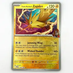 Pokemon TCG Team Rocket's Zapdos Destined Rivals 070/182 Reverse Holo - Image 1
