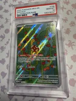 2025 POKEMON MEG EN-MEGA EVOLUTION ILLUSTRATION RARE #136 SHUCKLE PSA 10 - Image 1