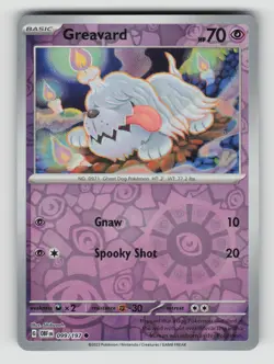 Greavard 099/197 Common Obsidian Flames Pokemon Reverse Holo Near Mint - Image 1
