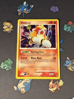 Pokemon Cards Entei 4/132 Cracked Ice Holo Promo - (NM-) - Image 1