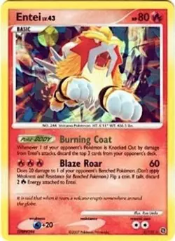 Entei - (Cracked Ice Holo) 004/132 Miscellaneous Cards & Products Holo - Image 1