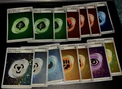 POKEMON 151 Card LOT OF 14 Cosmos HOLO ENERGY / SHINY ENERGIES - Full Foil Set - Image 1
