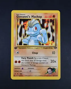 NM Giovanni's Machop 1st Edition 72/132 Reg. Gym Challenge (G2) Pokemon Card - Image 1