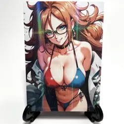 Dragon Ball Z Android 21 Sexy Hot Bikini Anime Waifu Girl Goddess Story Art Card - Image 1