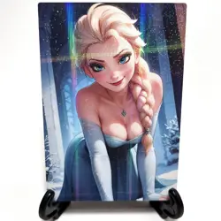 Frozen Elsa Sexy Hot Anime Waifu Girl Lewd Doujin Goddess Story Holo Art Card - Image 1