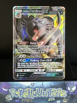 Pokemon Card Alolan Persian 129/236 Cosmic Eclipse HALF ART Near Mint - Image 1