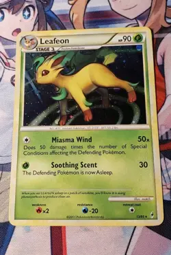 LEAFEON 13/95 Call of Legends HOLO RARE Pokemon TCG Card NM - Image 2