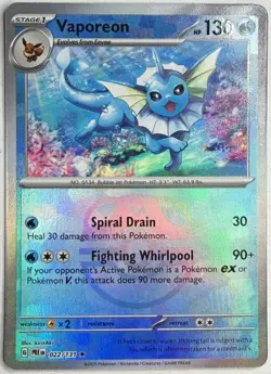 Pokemon Vaporeon (Master Ball Pattern) S&V Prismatic 022/131 Holo ENGLISH - Image 1