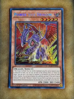 Yugioh Power Vice Dragon BLZD-EN002 Secret Rare 1st Ed NM - Image 1