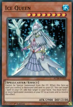 Yugioh! LP Ice Queen - AC18-EN005 - Super Rare - 1st Edition Lightly Played, Eng - Image 1
