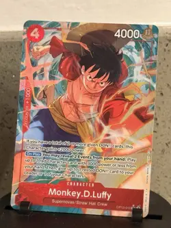 One Piece Monkey D. Luffy OP12-015 SR Foil Alt Art Character - Image 1