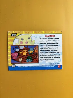 Pikachus Vacation - Playtime | Topps Movie Animation Edition | Non Holo Card LP - Image 2
