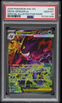 PSA 10 MEGA GENGAR ex 284/217 | Ascended Heroes Full Art Pokemon Card - Image 1