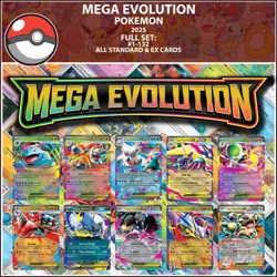 Pokemon Mega Evolution (2025) Common & EX #1-132 COMPLETE SET - Image 1