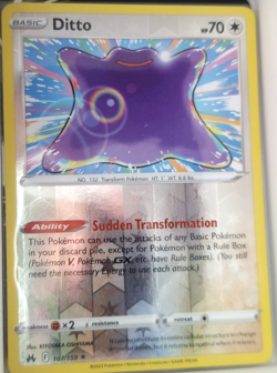Pokemon Ditto #107 Trading Card Game CCG TCG Reverse Holo - Image 1