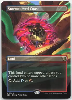 Stormcarved Coast (Borderless) 304 Secrets of Strixhaven Magic: The Gathering NM - Image 1