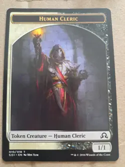 MTG x1 HUMAN CLERIC TOKEN #10 Magic - Image 1