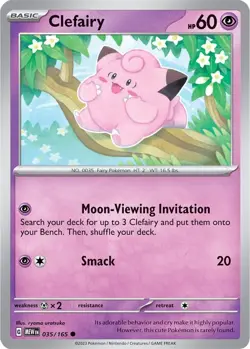 Clefairy 035/165 Reverse Holo SV: Scarlet & Violet 151 NM Pokemon - English - Image 1