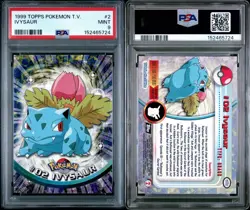 1999 TOPPS POKEMON TV #2 IVYSAUR PSA 9 - Image 3