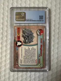 Pokemon Topps Series 2 TV Rhyhorn CGC 9.5 Gem Mint - Image 2