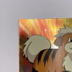 #58 Growlithe Topps Foil LP Blue Logo Pokemon TV Animation Edition - Image 3